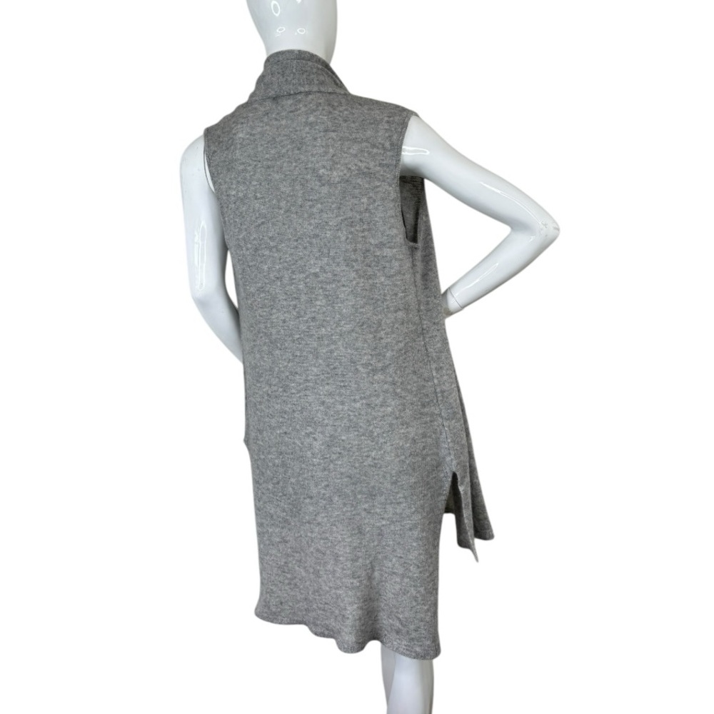 InCashmere Cashmere grey Sleeveless Open Vest sweater cardigan layering piece L - Picture 17 of 17